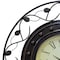 Quickway Imports Vintage Roman Numerical Wall Clock with Black Metal Leaf Design Frame, for Dining, Living Room QI004254 - alternate 5